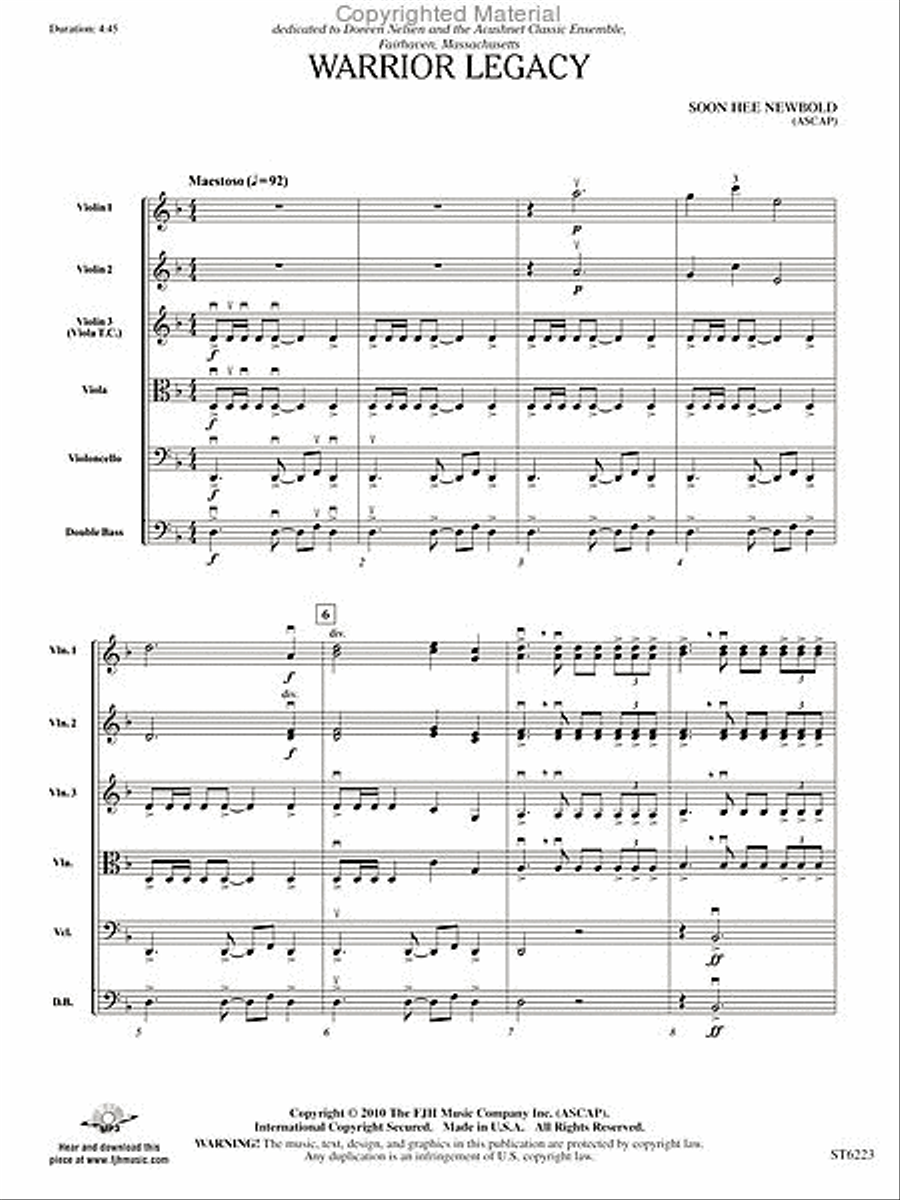 Warrior Legacy Warrior Legacy String Orchestra scores gallery preview page 2