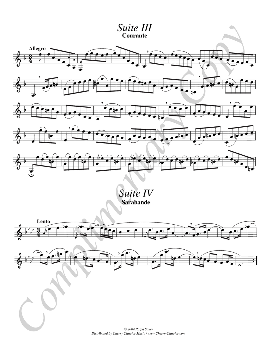 Unaccompanied Suites Trmp pdf file Trumpet scores gallery preview page 4