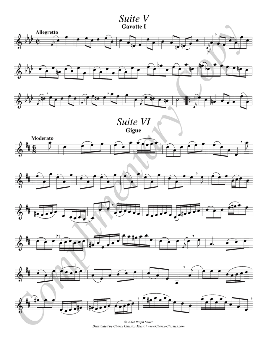 Unaccompanied Suites Trmp pdf file Trumpet scores gallery preview page 5