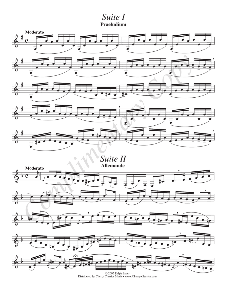 Unaccompanied Suites Horn pdf file A Cappella scores gallery preview page 3