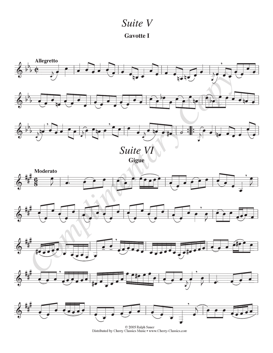 Unaccompanied Suites Horn pdf file A Cappella scores gallery preview page 5
