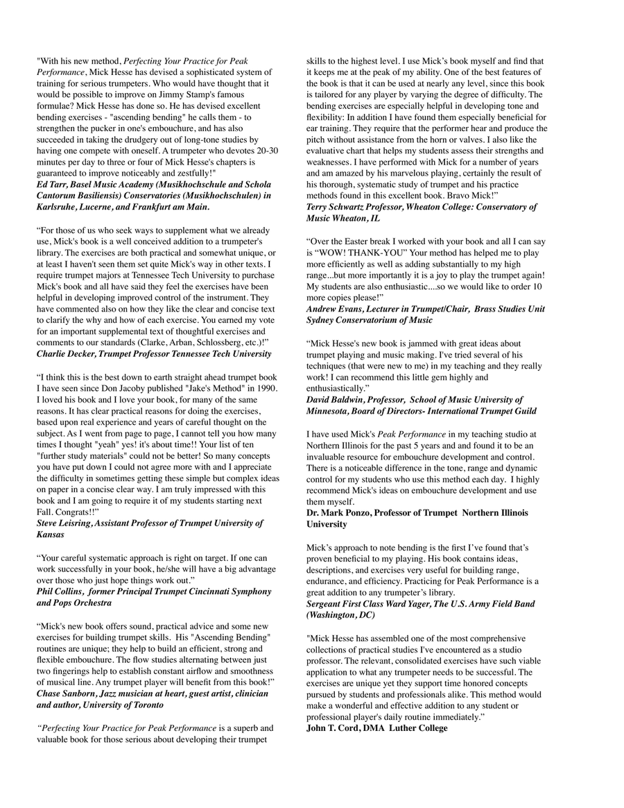 Perfecting Your Practice for PEAK PERFORMANCE for Trumpet or Cornet Cornet scores gallery preview page 5