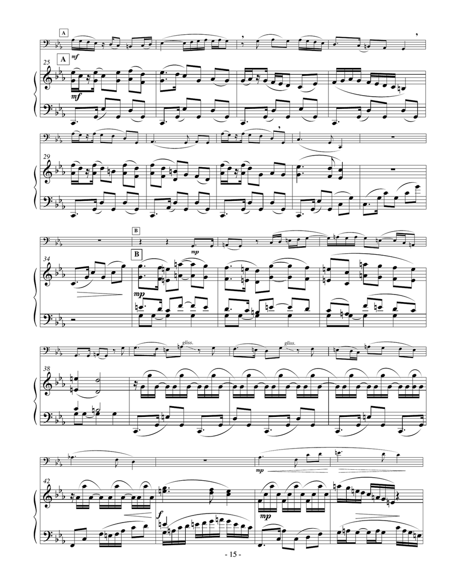 Concerto for Bass Trombone with Piano Accompaniment Trombone scores gallery preview page 6