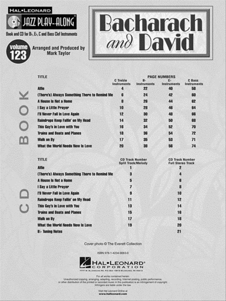 Bacharach and David C Instrument scores gallery preview page 3