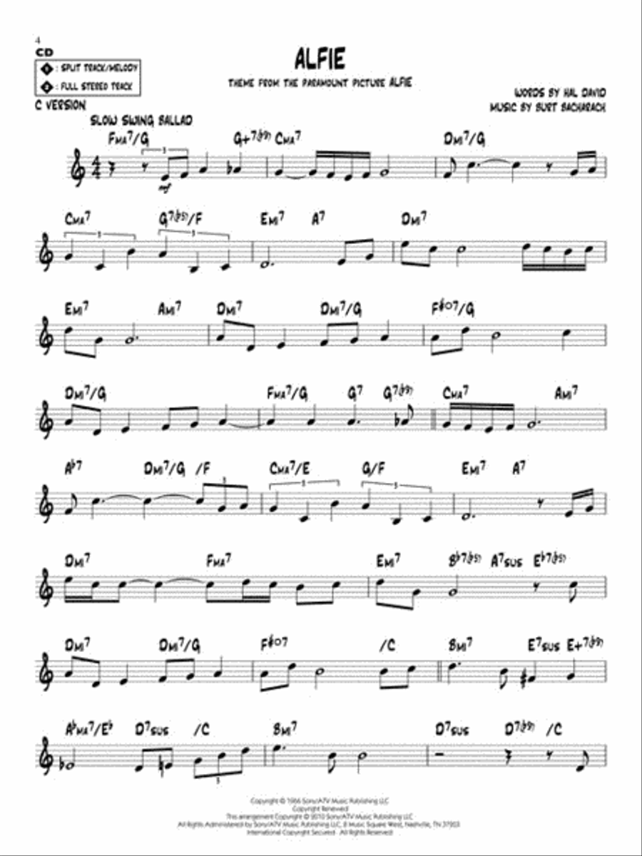 Bacharach and David C Instrument scores gallery preview page 4