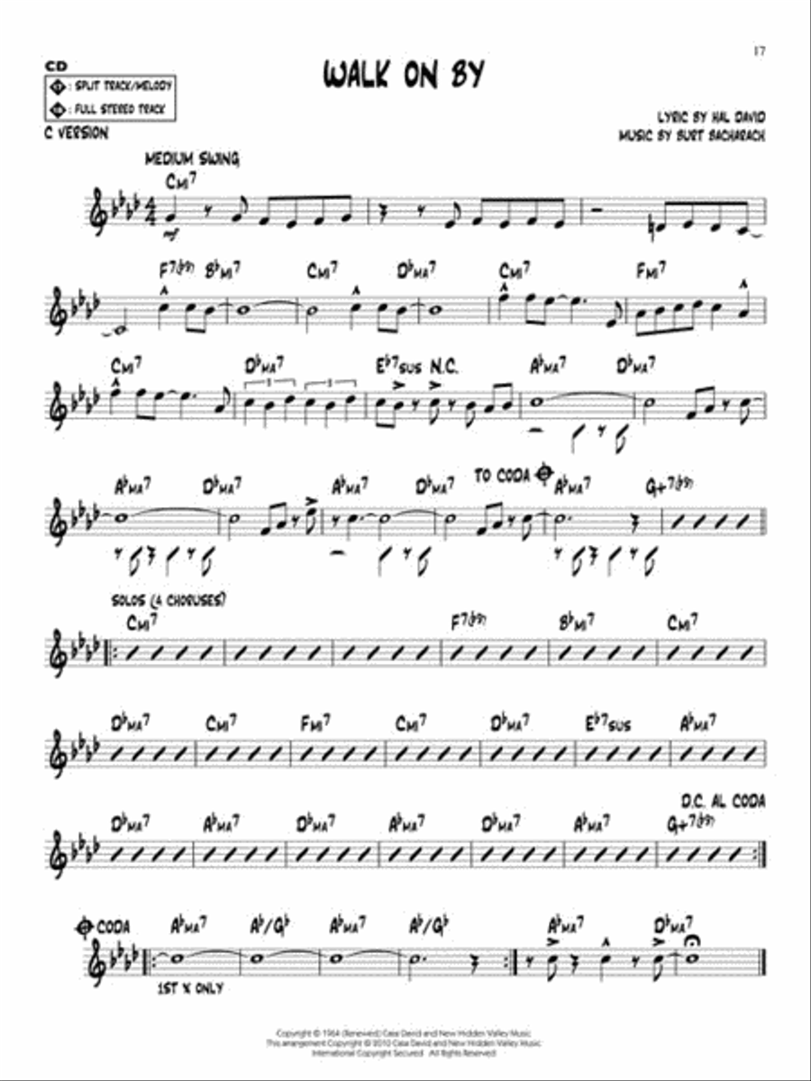 Bacharach and David C Instrument scores gallery preview page 6