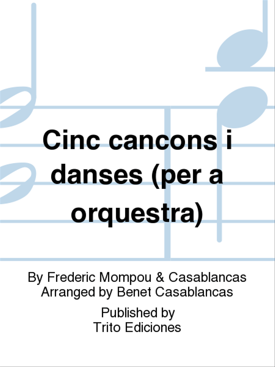 Cinc cancons i danses (per a orquestra) Harp scores gallery preview page 1
