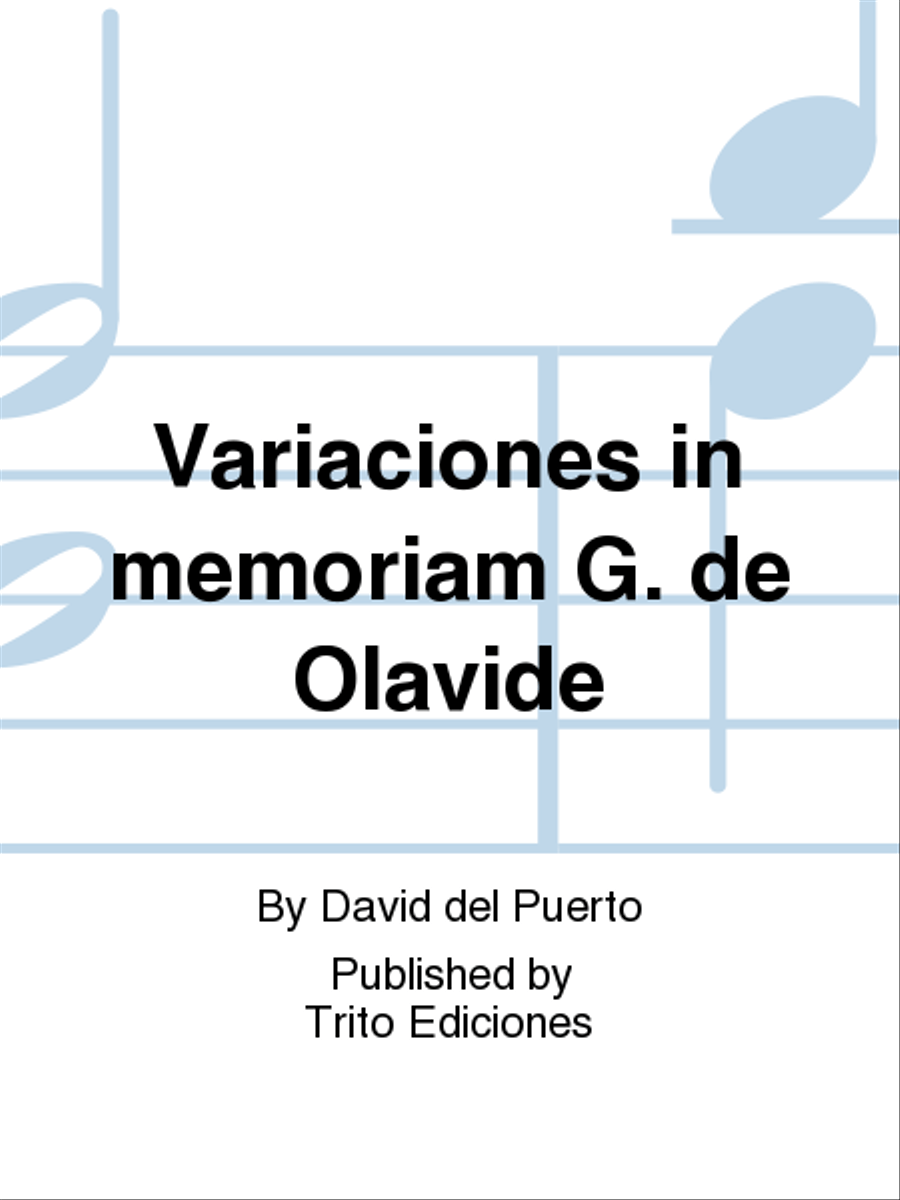 Variaciones in memoriam G. de Olavide Harp scores gallery preview page 1