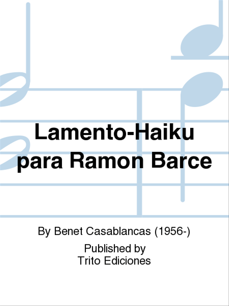 Lamento-Haiku para Ramon Barce Piano Solo scores gallery preview page 1