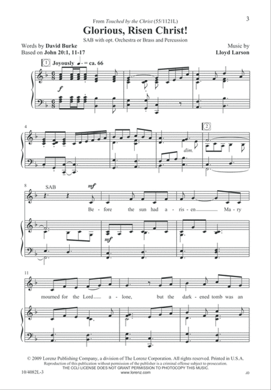 Glorious, Risen Christ! Glorious, Risen Christ! 3-Part scores gallery preview page 4