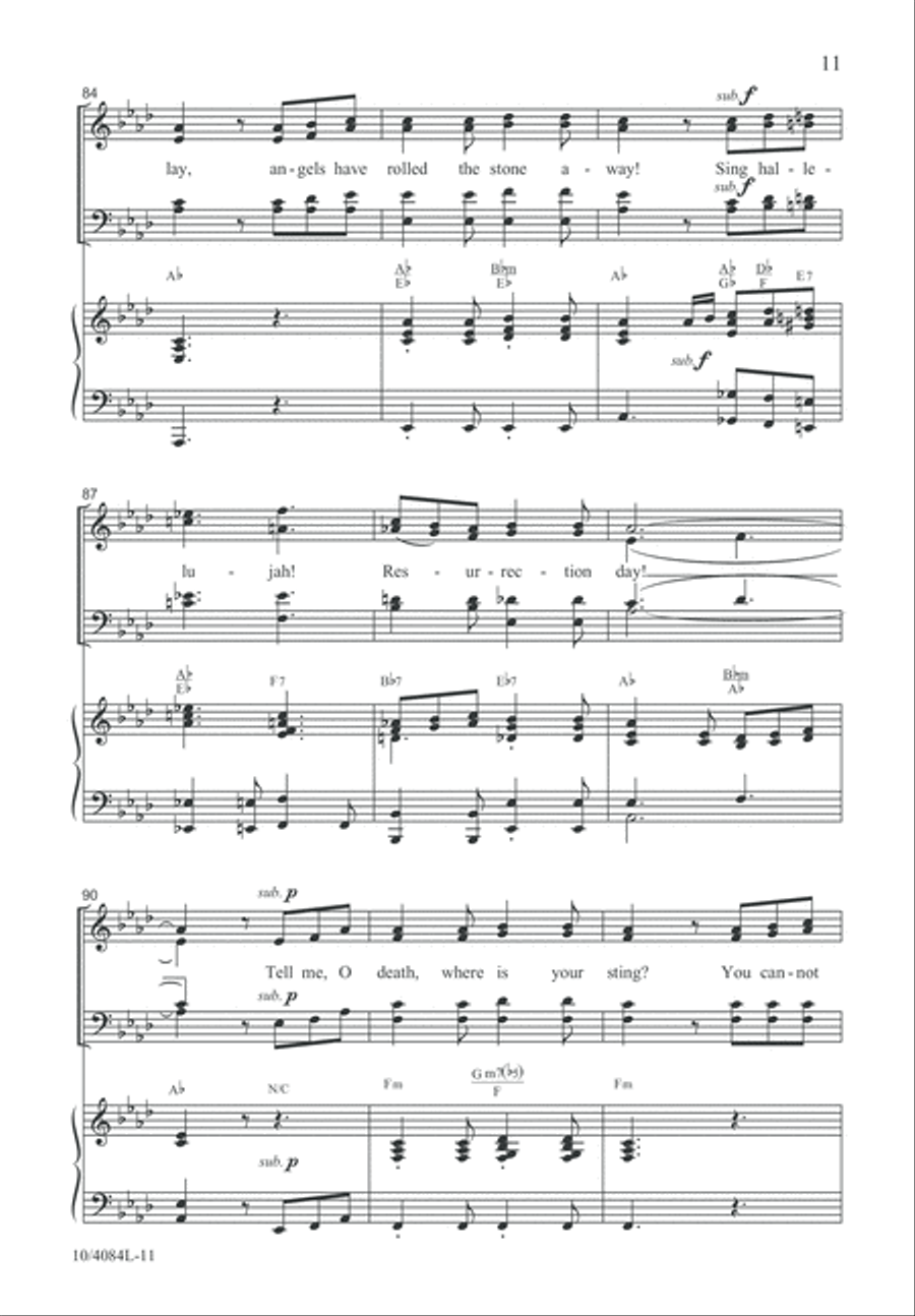 Hallelujah! Resurrection Day! 4-Part scores gallery preview page 12