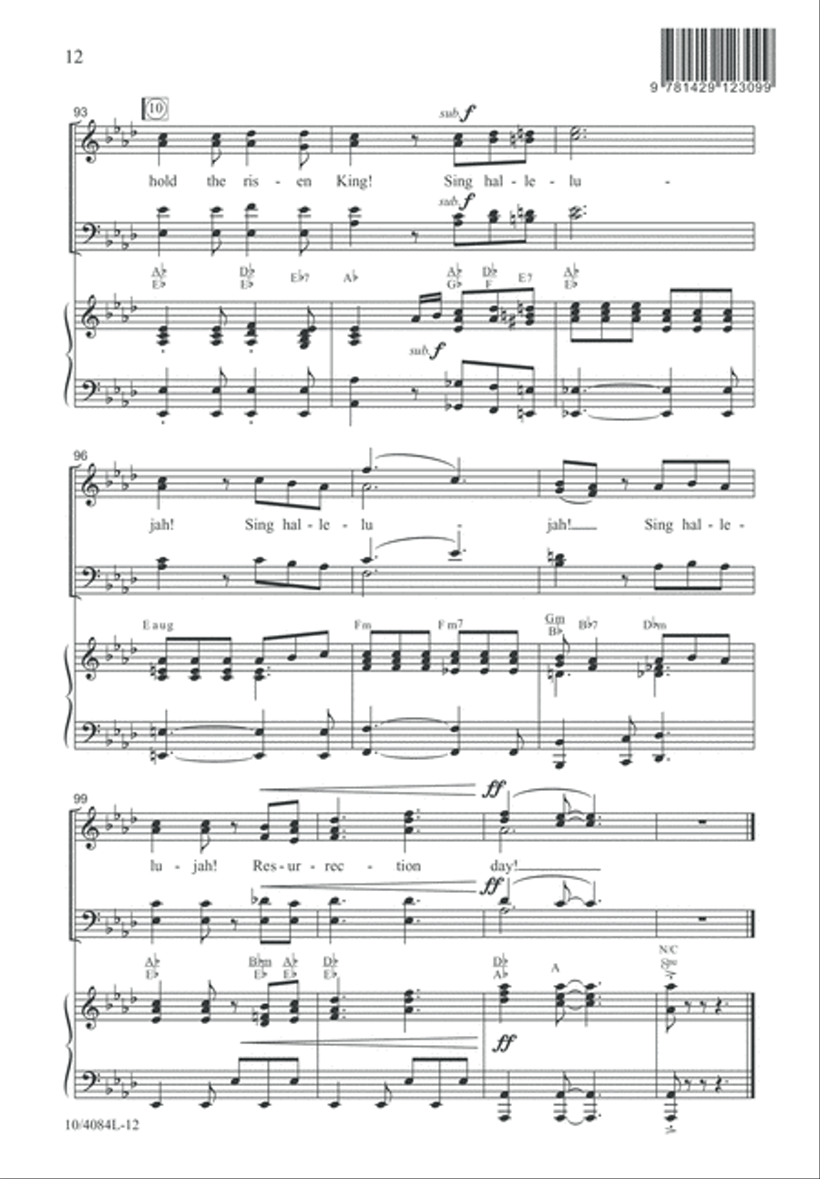 Hallelujah! Resurrection Day! 4-Part scores gallery preview page 13