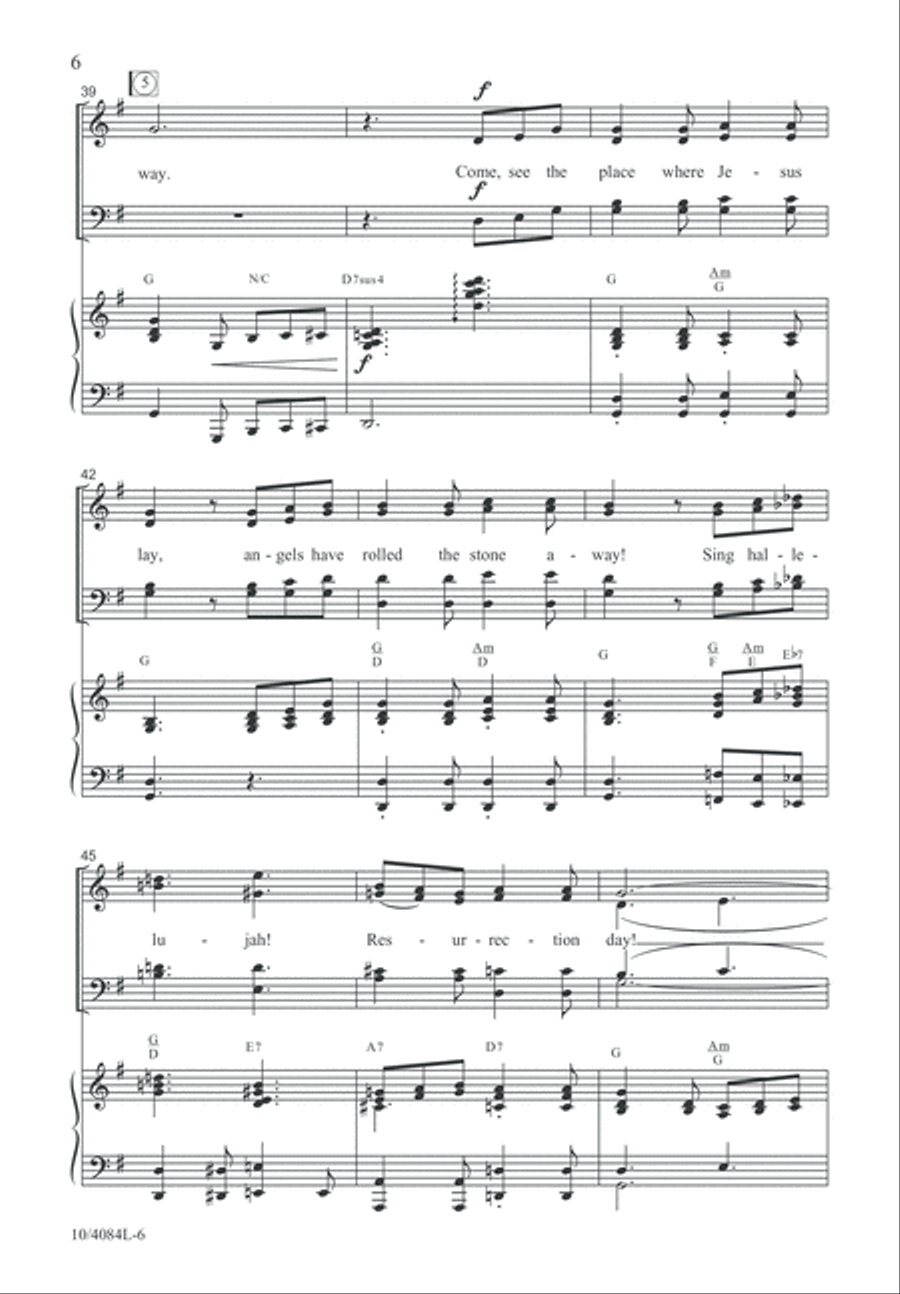 Hallelujah! Resurrection Day! 4-Part scores gallery preview page 7