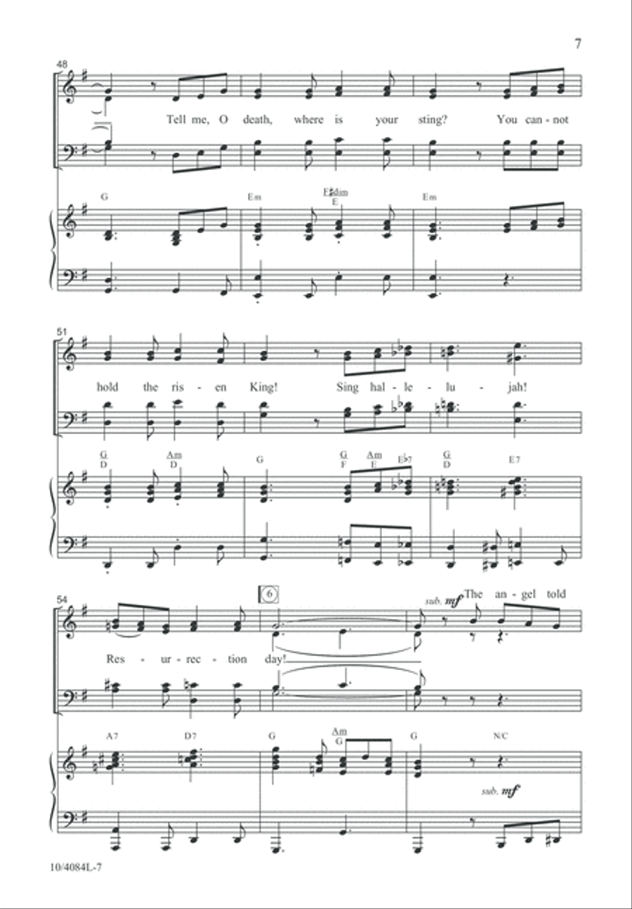 Hallelujah! Resurrection Day! 4-Part scores gallery preview page 8