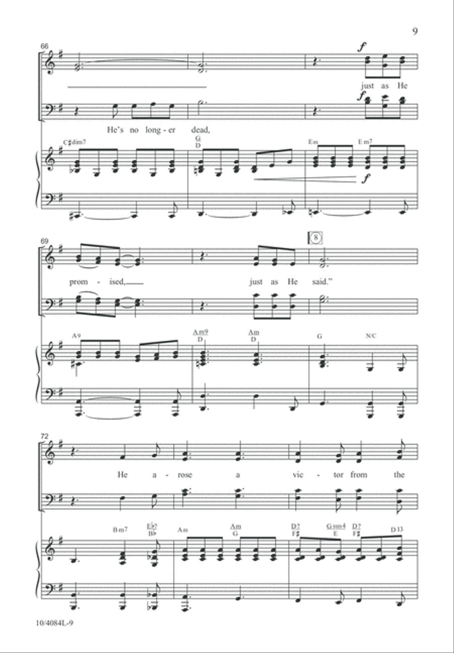 Hallelujah! Resurrection Day! 4-Part scores gallery preview page 10