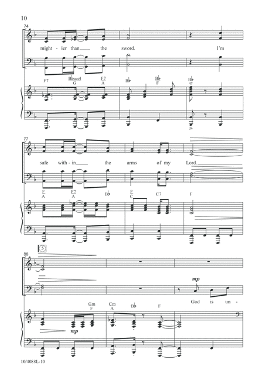 Safe Within the Arms 4-Part scores gallery preview page 11