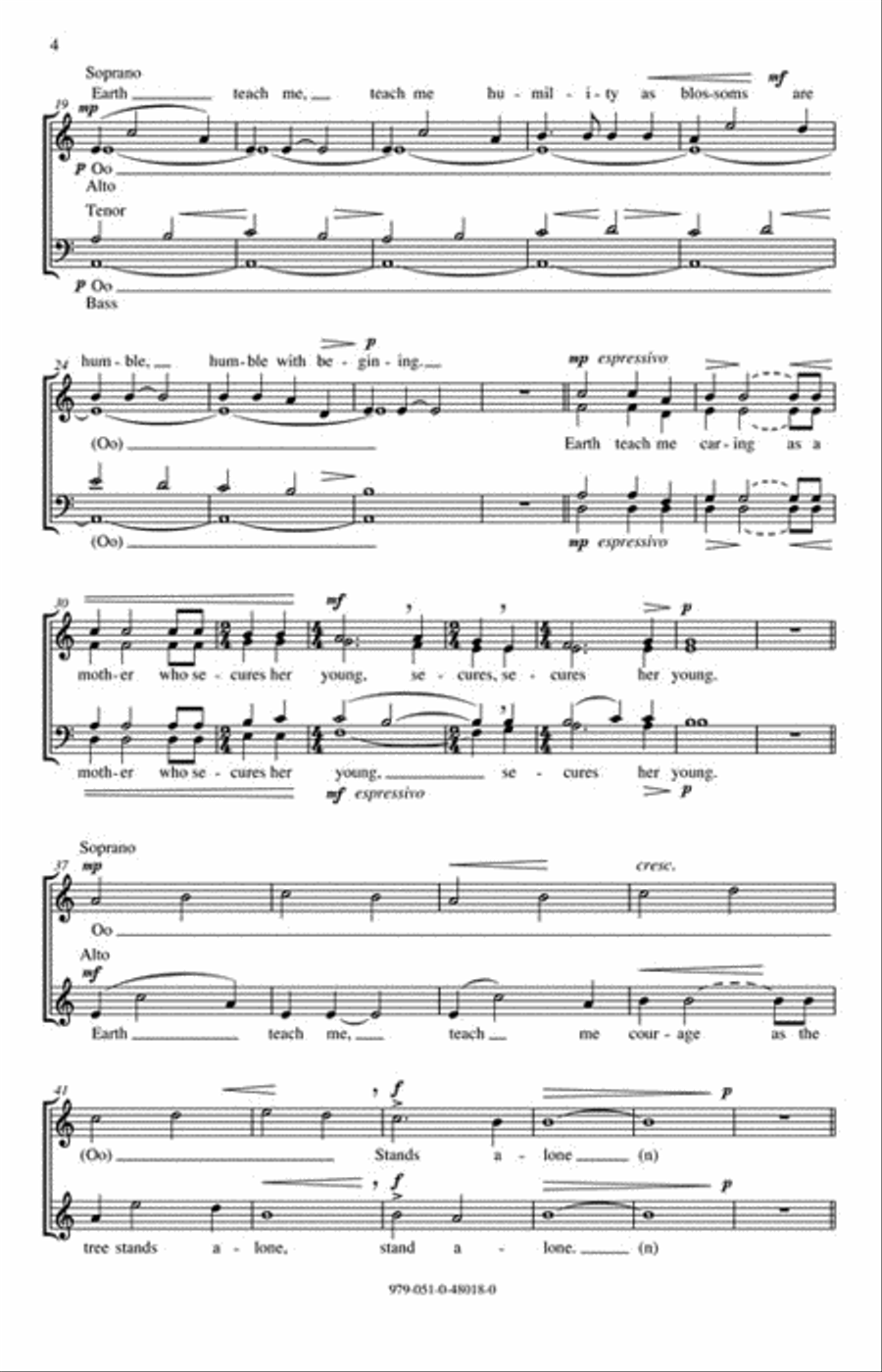 Earth Teach Me Earth Teach Me SSAATTBB scores gallery preview page 3