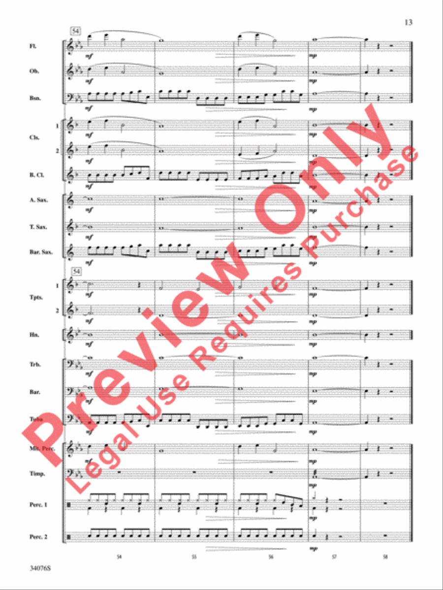 Need You Now Need You Now Concert Band scores gallery preview page 14