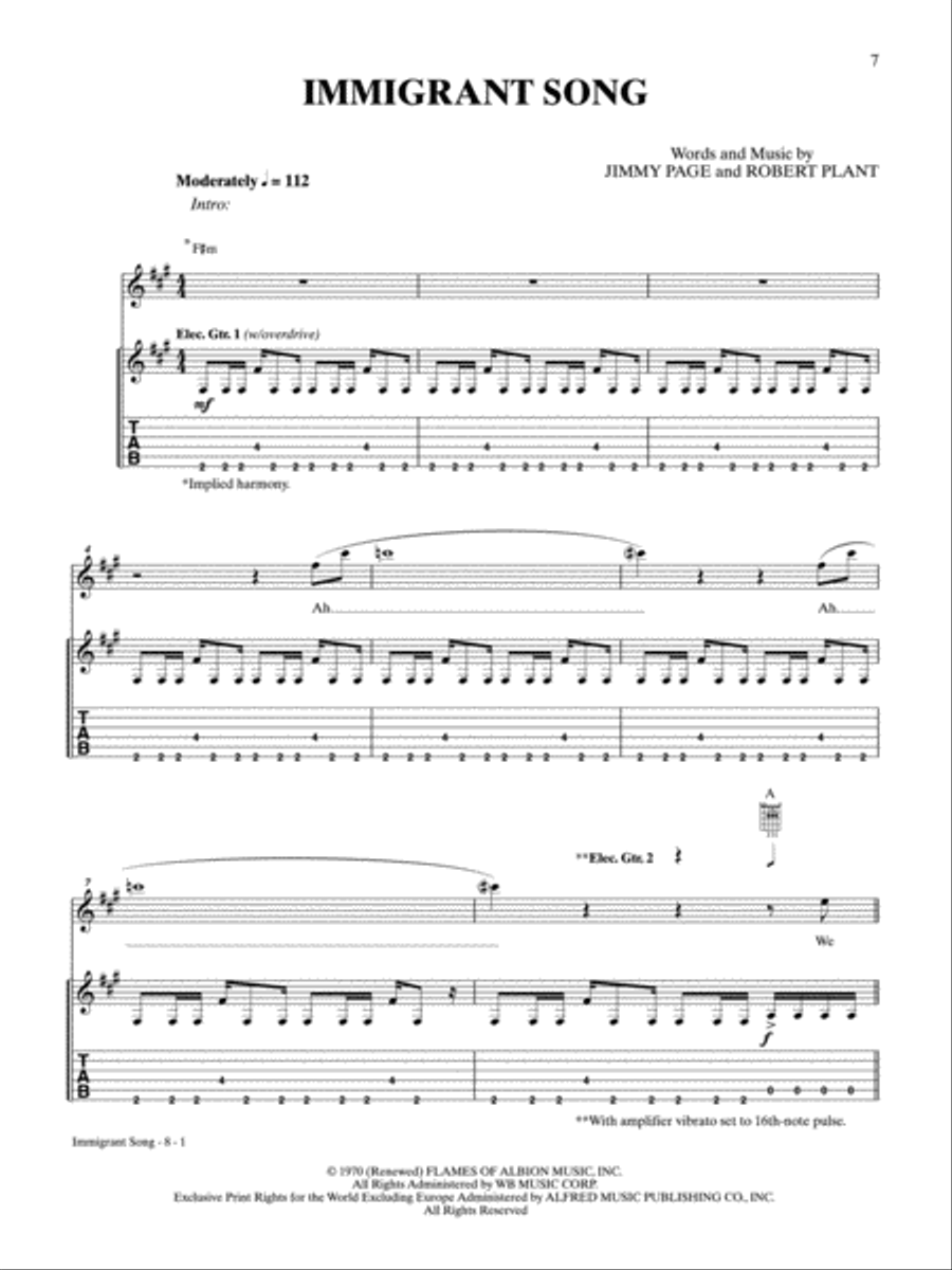 Led Zeppelin I-V (Boxed Set) - Platinum Album Edition Electric Guitar scores gallery preview page 4