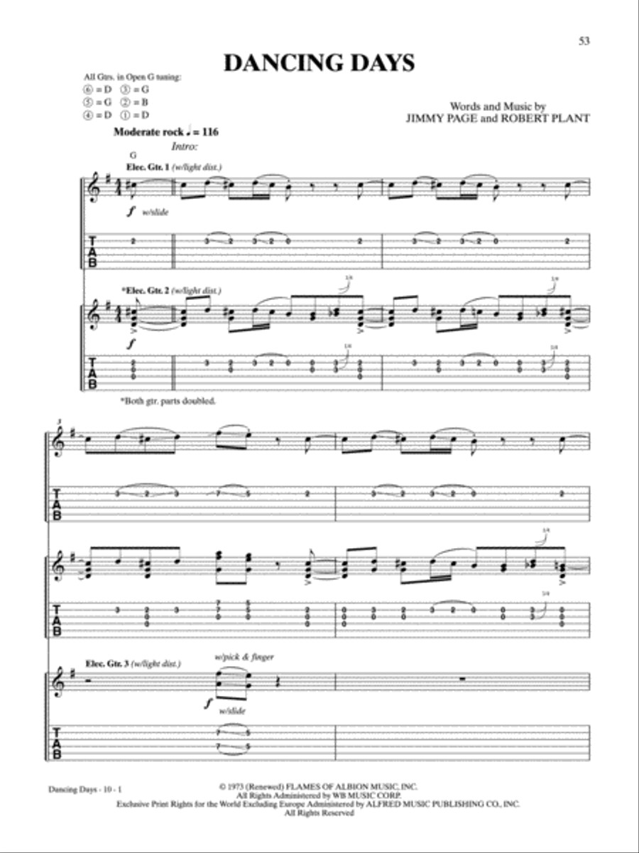 Led Zeppelin I-V (Boxed Set) - Platinum Album Edition Electric Guitar scores gallery preview page 6