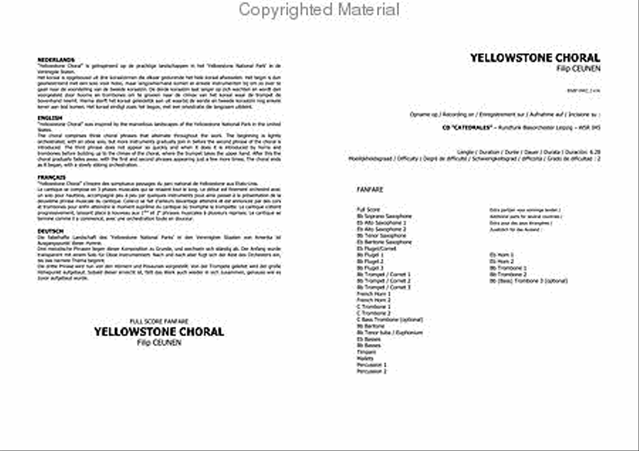 Yellowstone Choral Choir - Sheet Music page 2