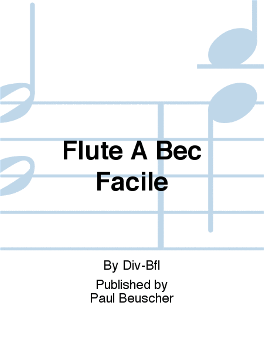 Flute A Bec Facile Recorder scores gallery preview page 1