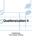 Quellenstudien II Vol. 3