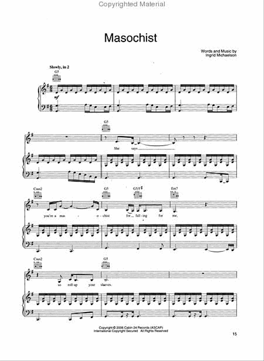 Ingrid Michaelson – Girls and Boys Piano, Vocal, Guitar scores gallery preview page 3