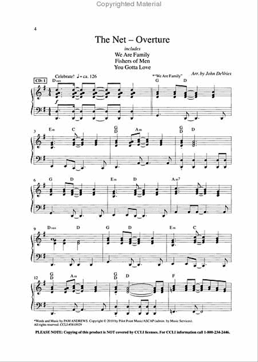 The Net (Book) Unison Choir scores gallery preview page 2