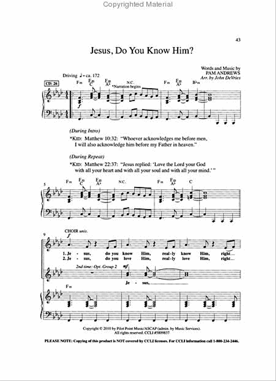 The Net (Book) Unison Choir scores gallery preview page 4