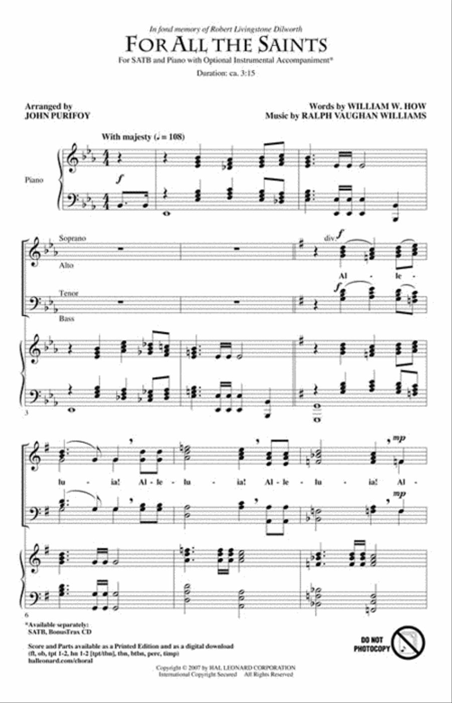 For All the Saints For All the Saints 4-Part scores gallery preview page 2