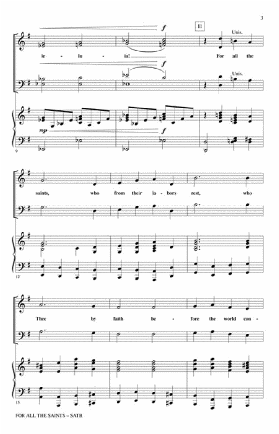For All the Saints For All the Saints 4-Part scores gallery preview page 3