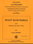 Chant sans parole
