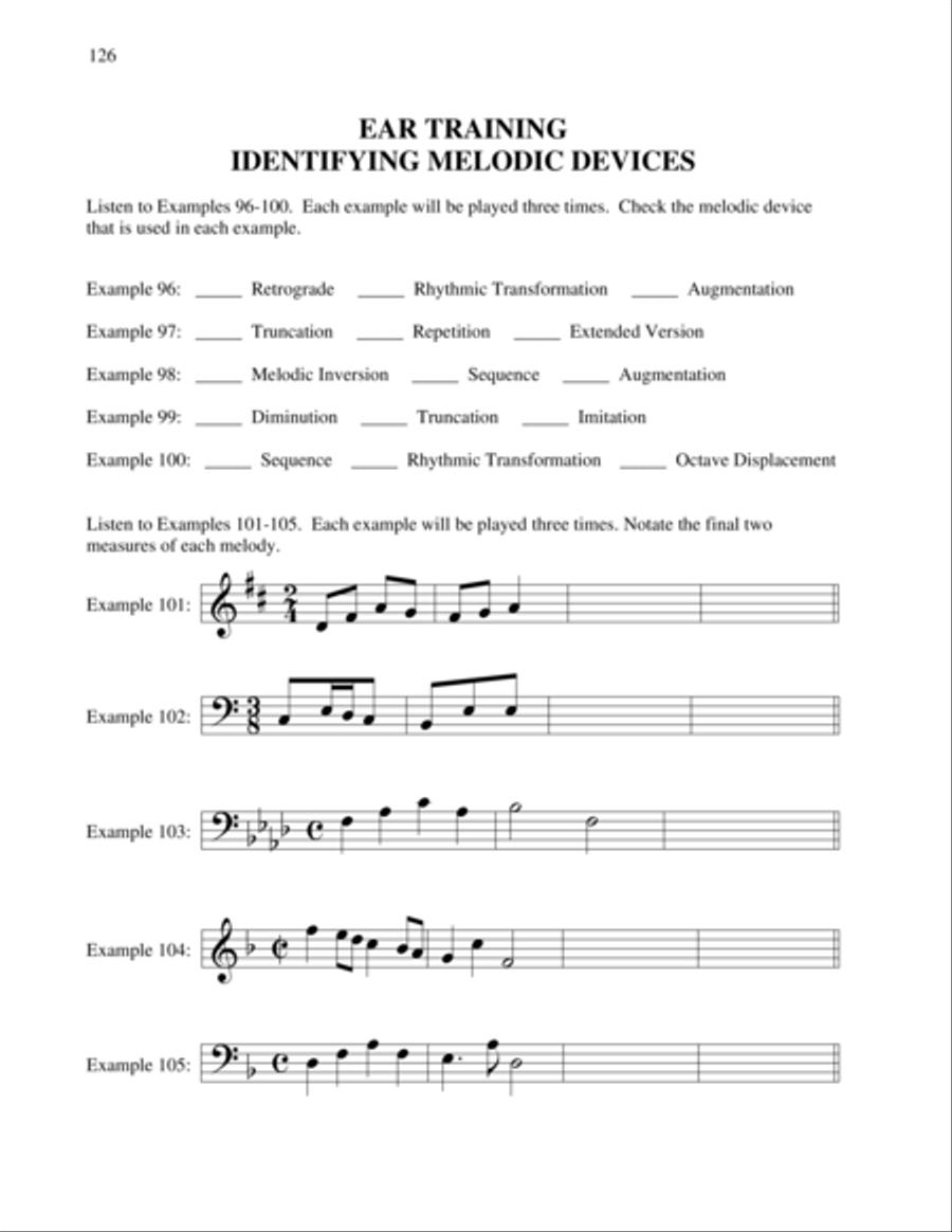 Julie Johnson's Guide to AP Music Theory CD scores gallery preview page 6