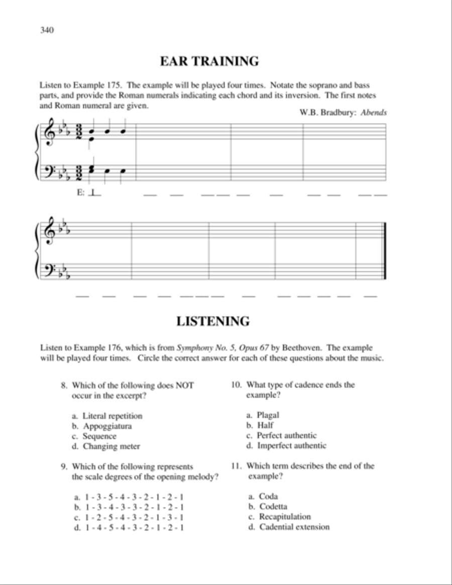 Julie Johnson's Guide to AP Music Theory CD scores gallery preview page 10