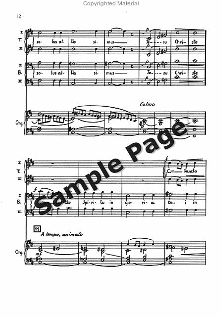 Messa Breve Men's Choir (ttbb) And Organ TTBB scores gallery preview page 11