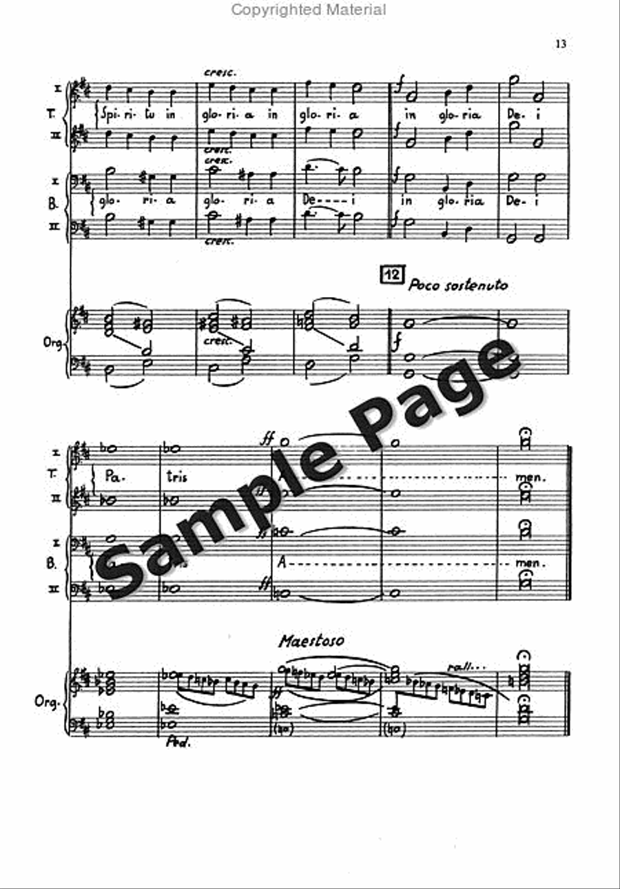 Messa Breve Men's Choir (ttbb) And Organ TTBB scores gallery preview page 12