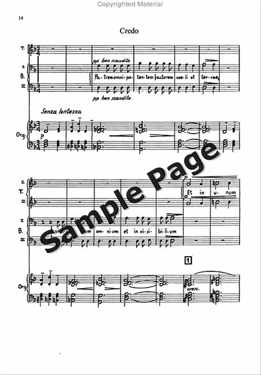 Messa Breve Men's Choir (ttbb) And Organ TTBB scores gallery preview page 13