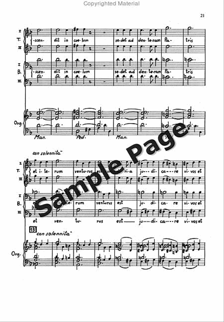 Messa Breve Men's Choir (ttbb) And Organ TTBB scores gallery preview page 20