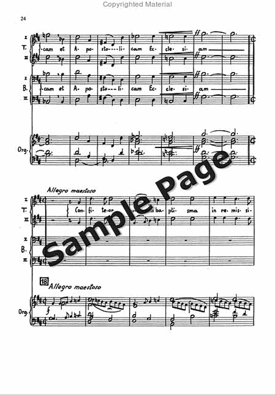 Messa Breve Men's Choir (ttbb) And Organ TTBB scores gallery preview page 23