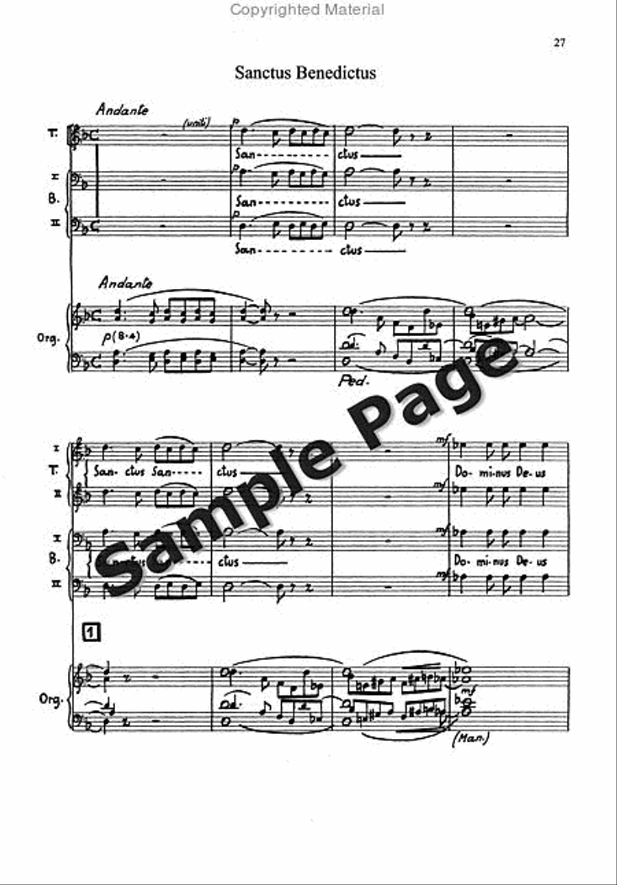 Messa Breve Men's Choir (ttbb) And Organ TTBB scores gallery preview page 26