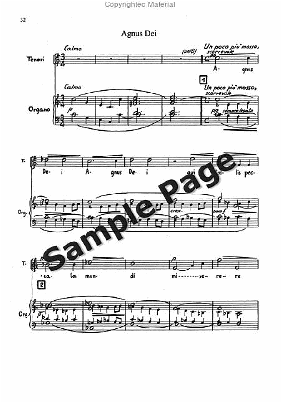 Messa Breve Men's Choir (ttbb) And Organ TTBB scores gallery preview page 31