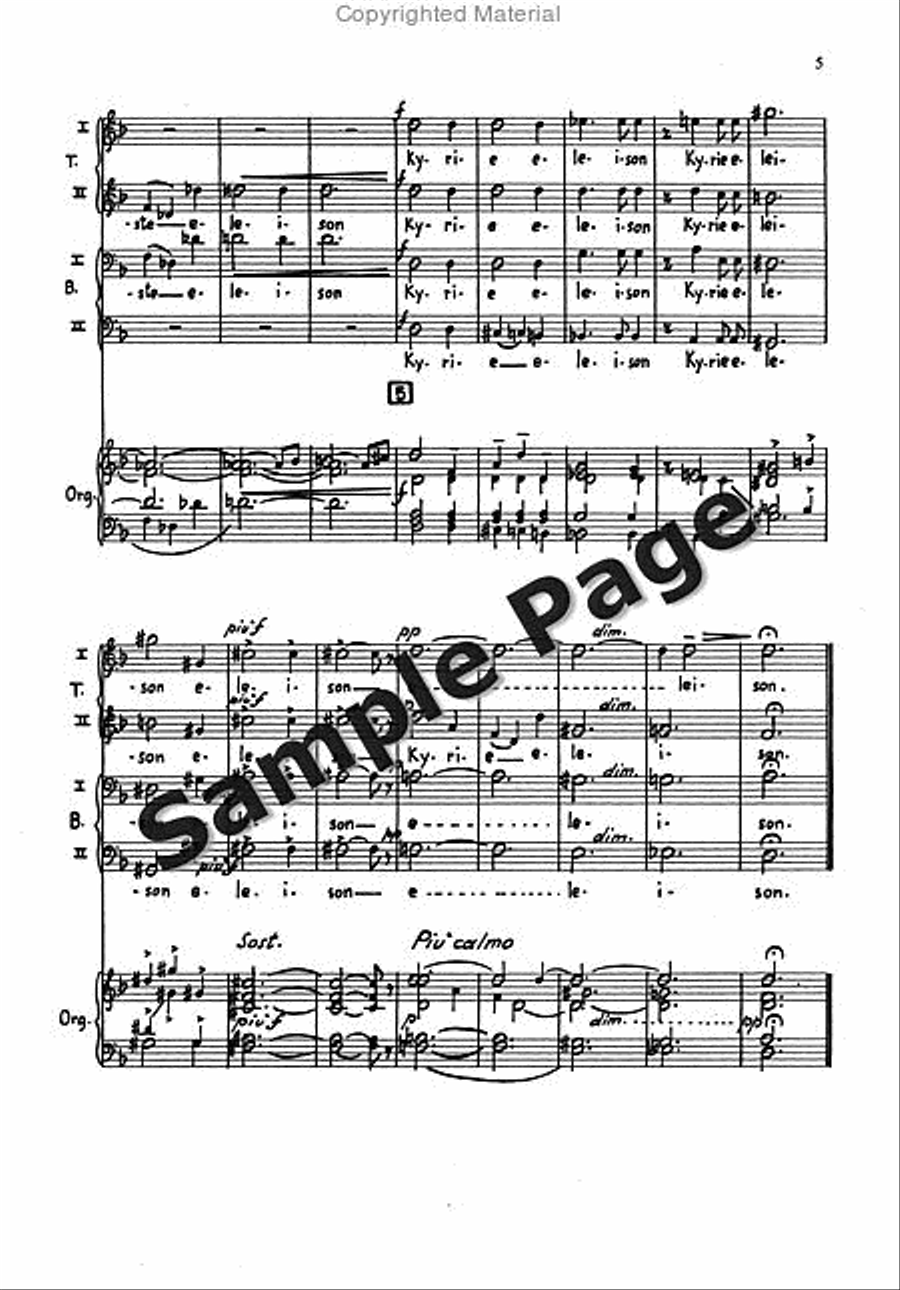 Messa Breve Men's Choir (ttbb) And Organ TTBB scores gallery preview page 4