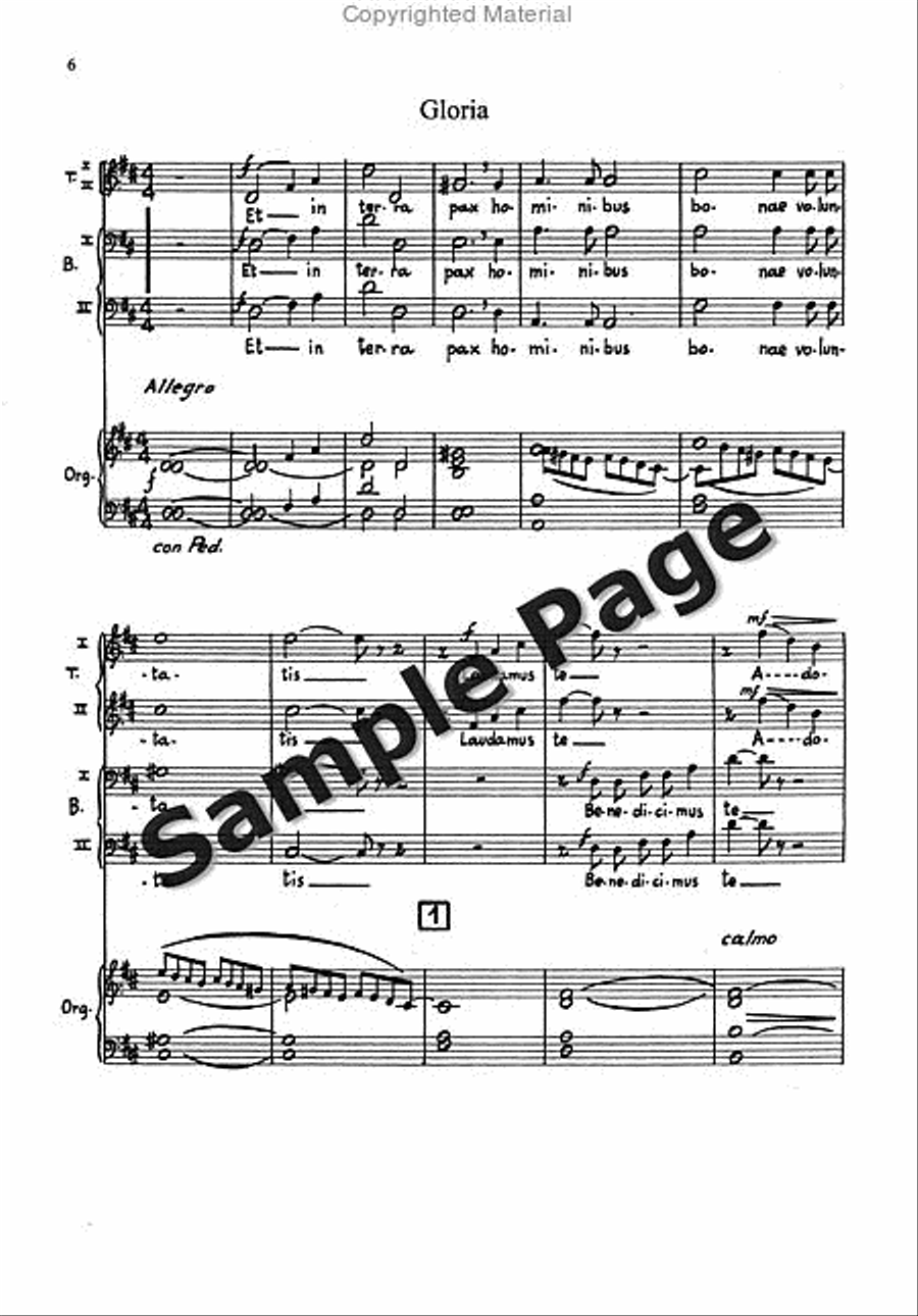 Messa Breve Men's Choir (ttbb) And Organ TTBB scores gallery preview page 5