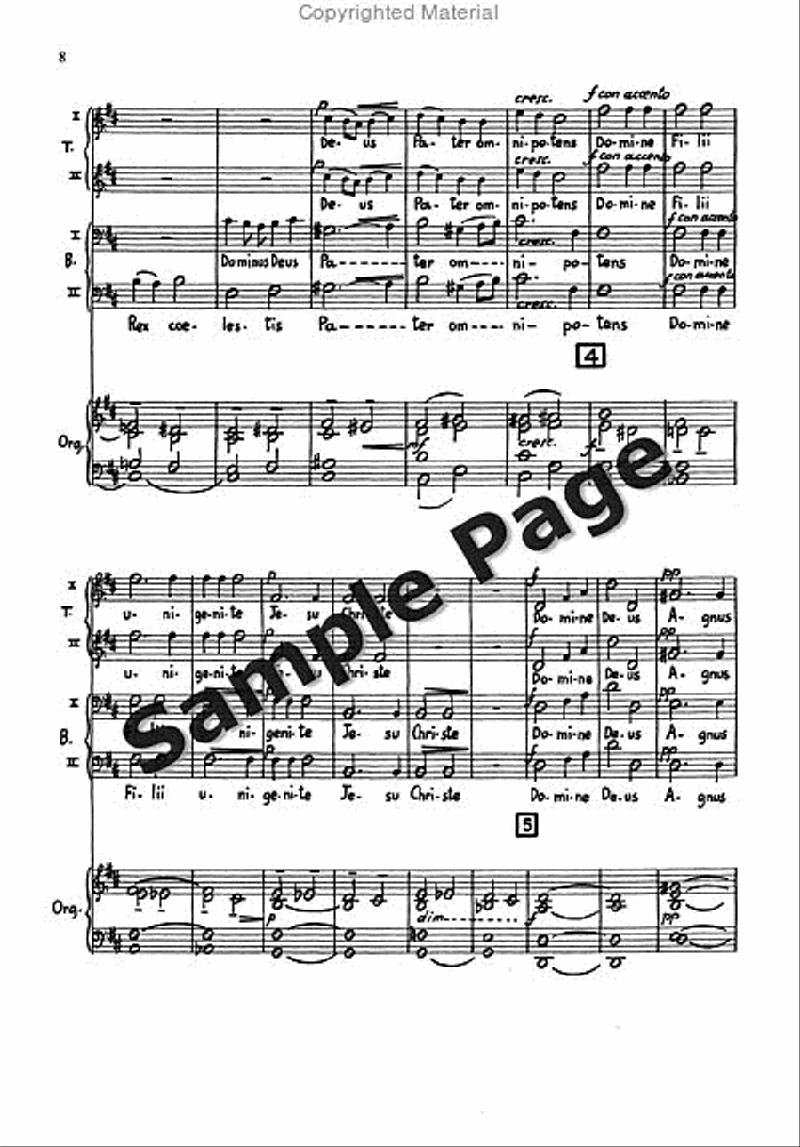 Messa Breve Men's Choir (ttbb) And Organ TTBB scores gallery preview page 7