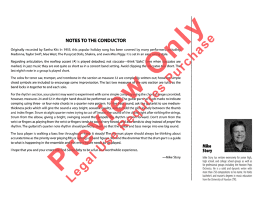 Santa Baby Santa Baby Jazz Ensemble scores gallery preview page 3
