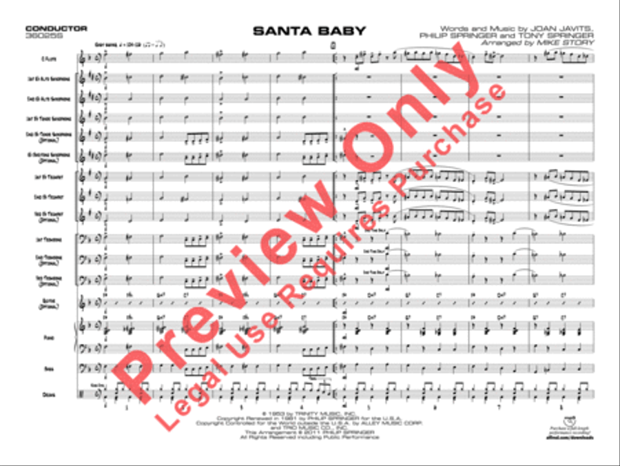 Santa Baby Santa Baby Jazz Ensemble scores gallery preview page 4