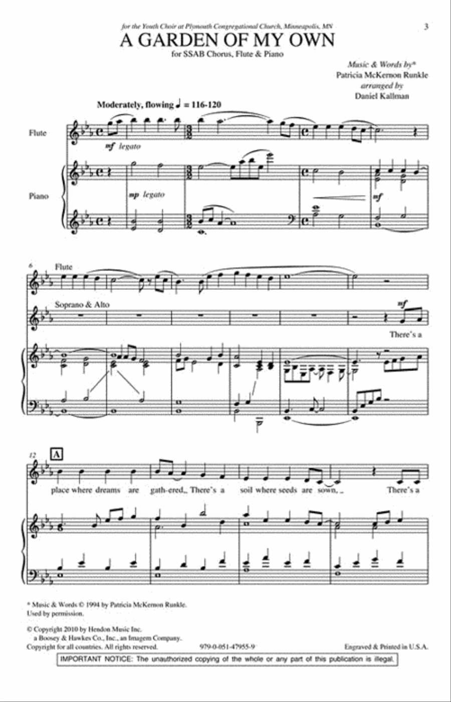 A Garden of My Own A Garden of My Own Choir scores gallery preview page 2