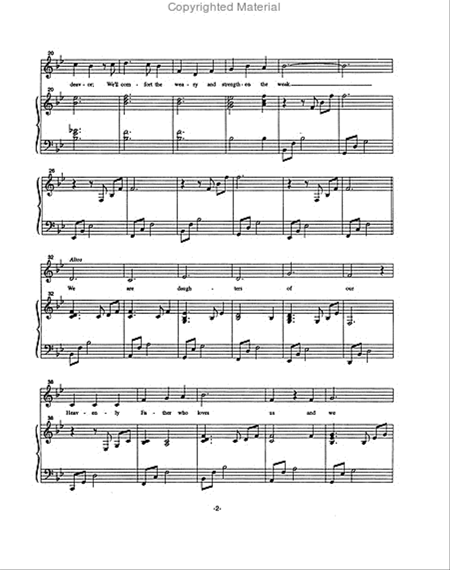 EFY Medley: As Sisters in Zion/We'll Bring the World His Truth - SATB 4-Part scores gallery preview page 3