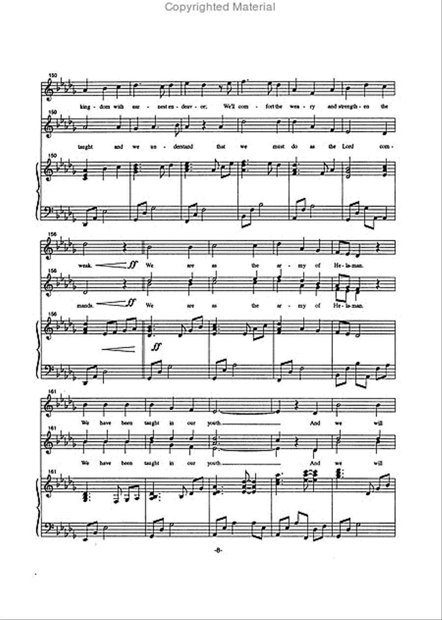 EFY Medley: As Sisters in Zion/We'll Bring the World His Truth - SATB 4-Part scores gallery preview page 5